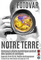 Affiche Notre Terre pour le 9ème festival Fotovar de Draguignan