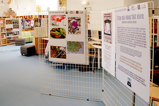 Expo des panneaiux  Eau qui npous fait vivre, au collège du Muy La Peyroua - CDI du Collège - photo © Norbert Pousseur